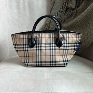 Burberry Blue Label Nova Check Mini Tote Nylon EUC